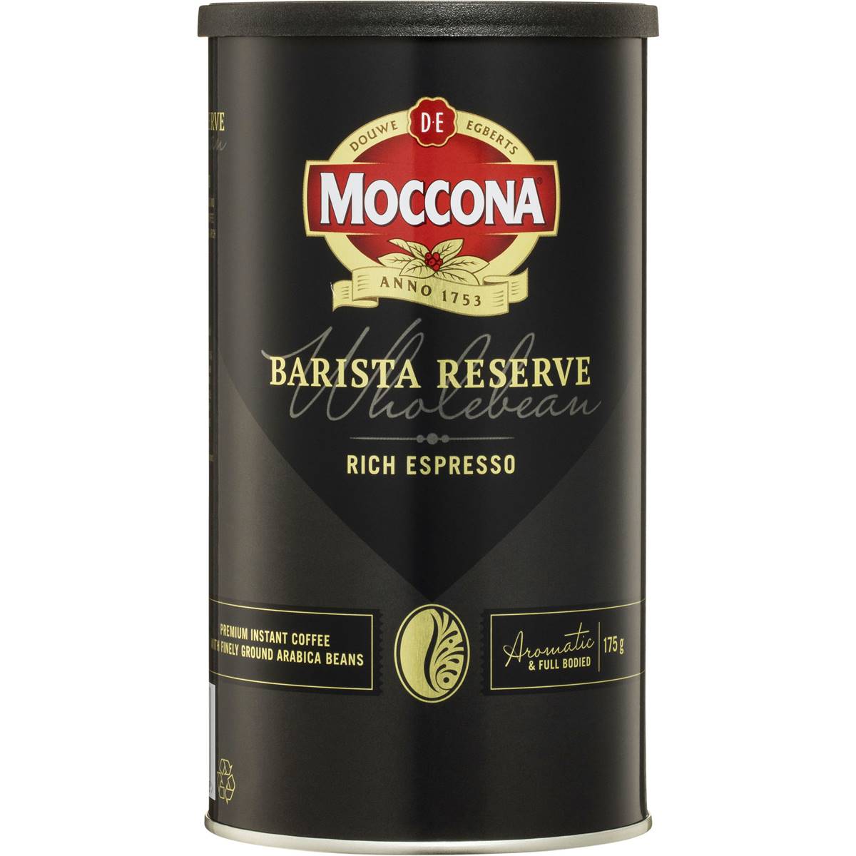 Moccona Wholebean Barista Rich Espresso 175g | Woolworths