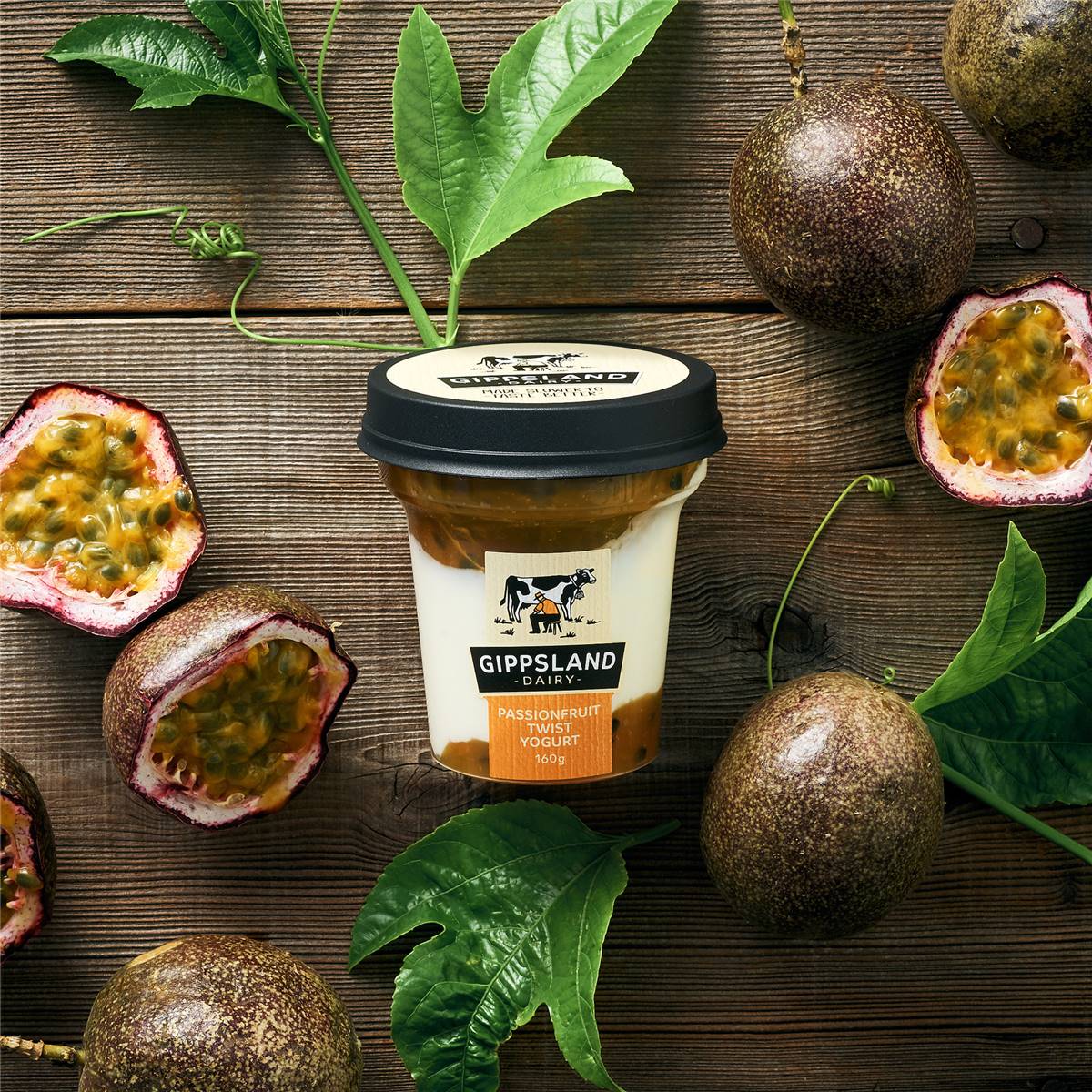 Gippsland Dairy Passionfruit Twist Yoghurt 160g Woolworths