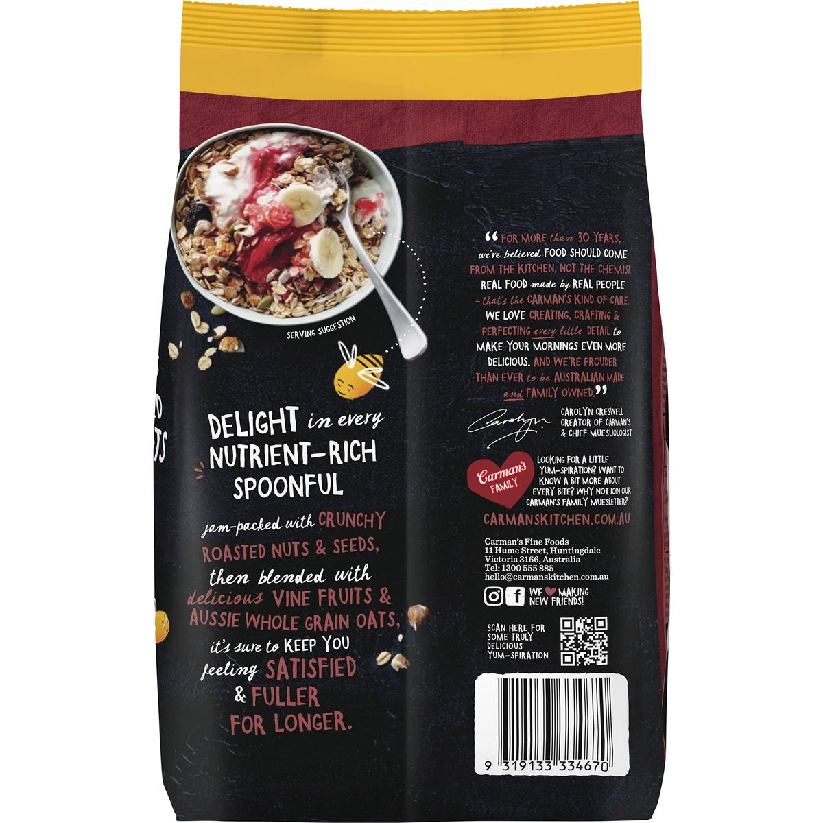 Carman's Muesli Toasted Classic Fruit & Nut 875g Woolworths
