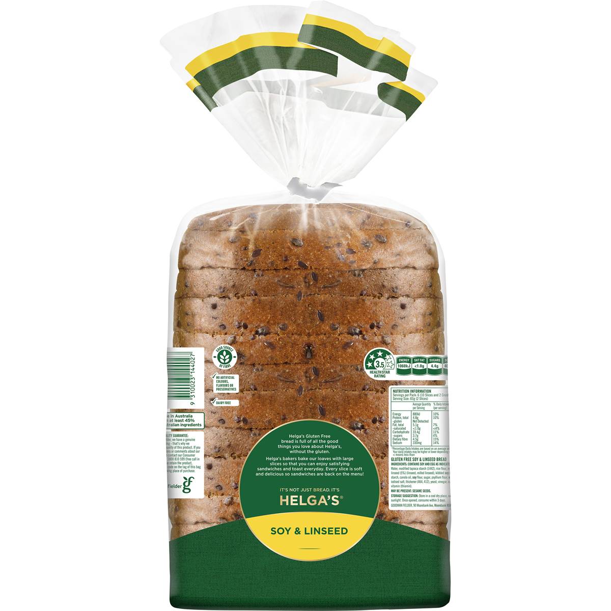 Helgas Gluten Free Soy And Linseed Loaf 500g Woolworths