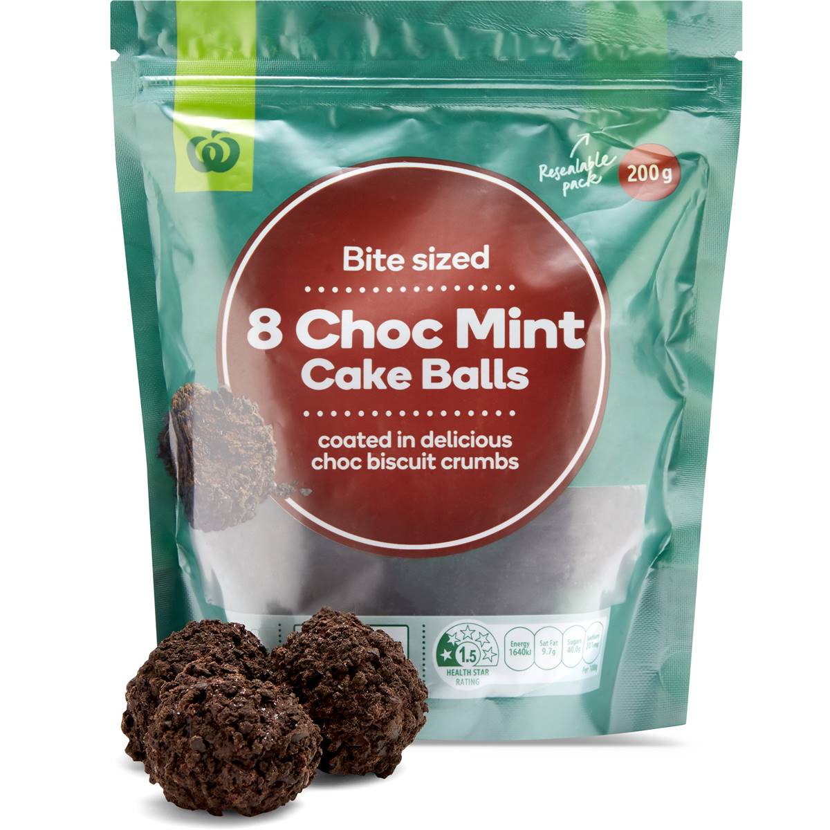 Woolworths Bite Sized Choc Mint Balls 8 Pack Woolworths
