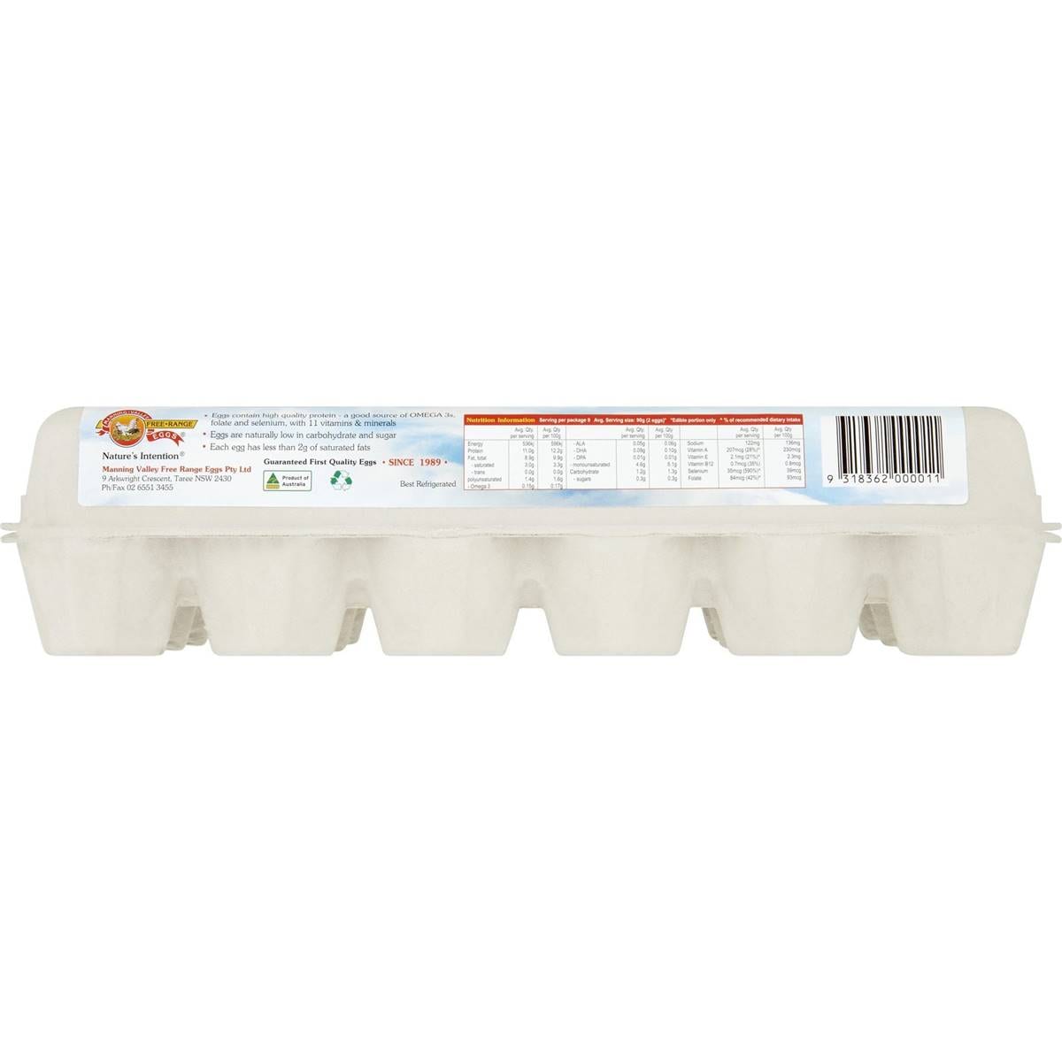 Manning Valley 18 Large Free Range Eggs 900g Woolworths