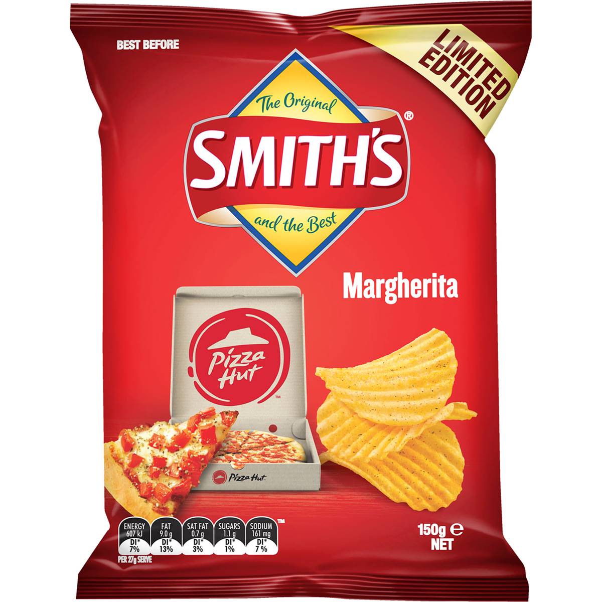 Smith's Crinkle Cut Magherita Pizza