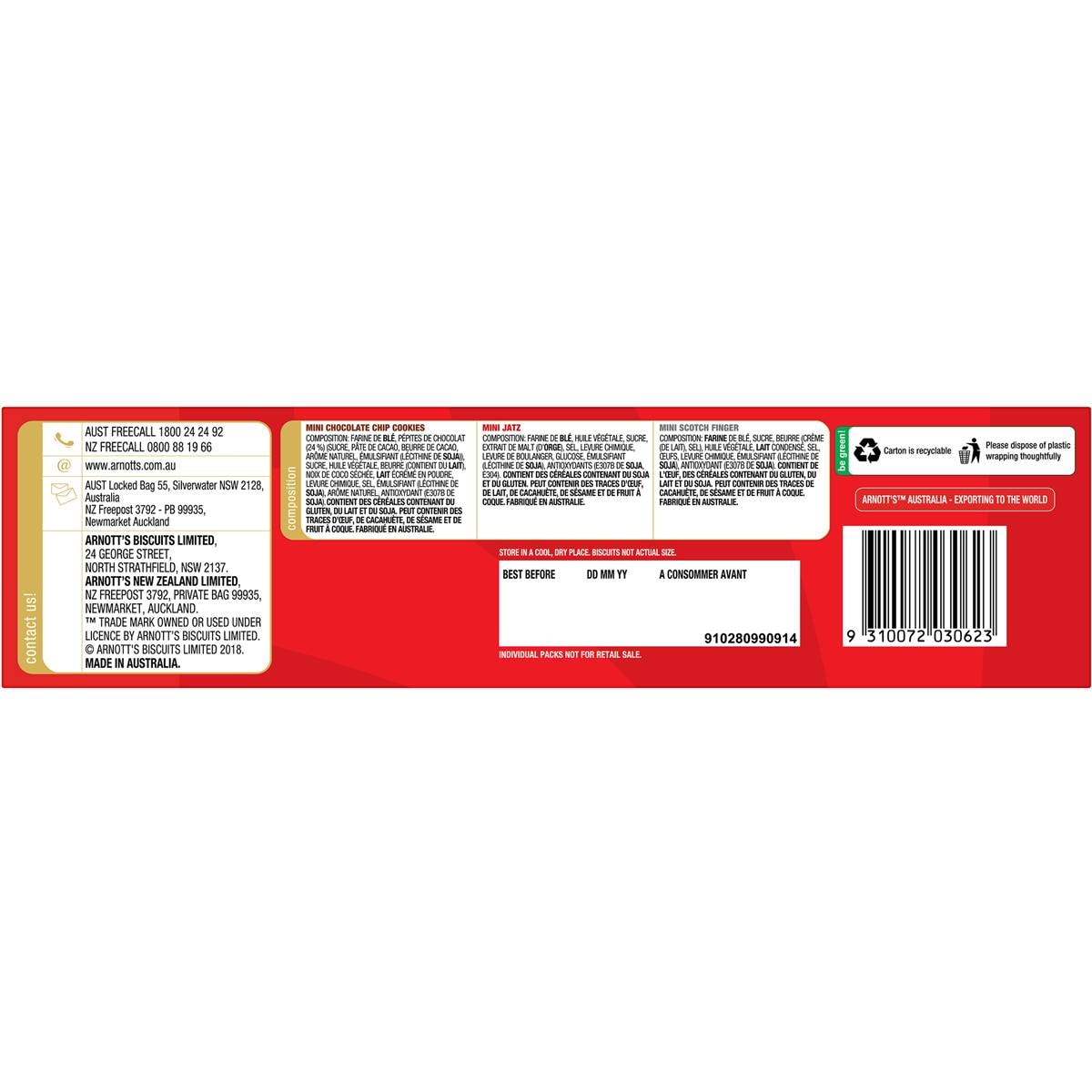 Arnott's Minis Multipack Biscuits Variety 12 Pack Woolworths