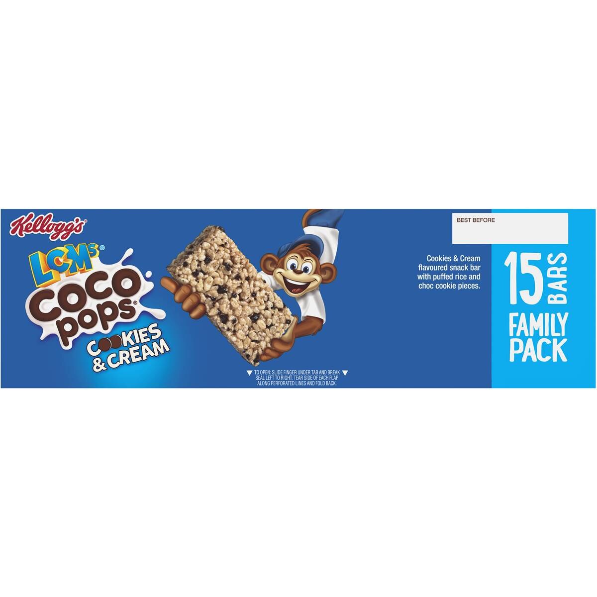 Kelloggs Lcms Coco Pops Cookies And Cream Snack Bars 330g Woolworths 0765