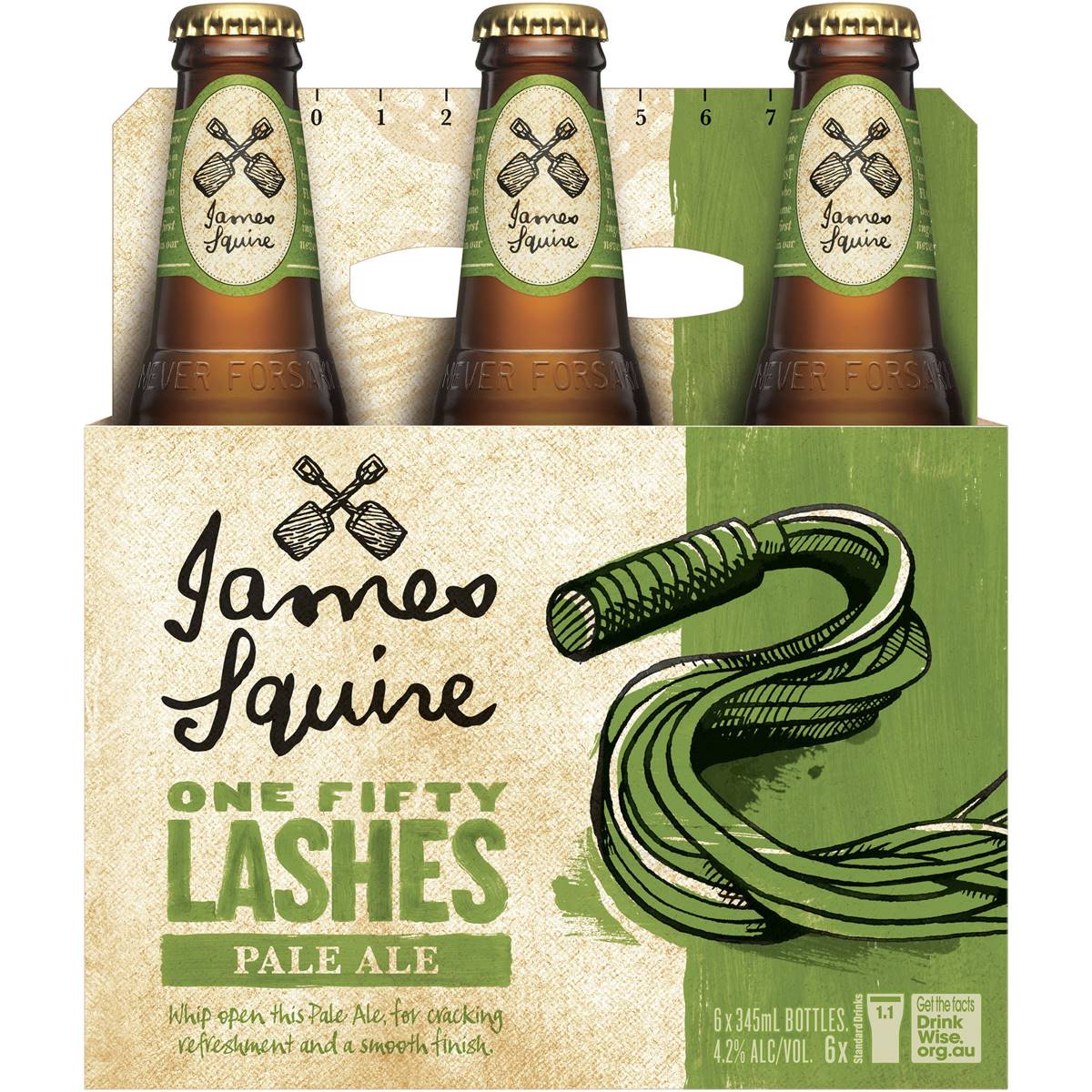 James Squire 150 Lashes Pale Ale Bottles 345ml X 6 Pack Woolworths   690173 1 