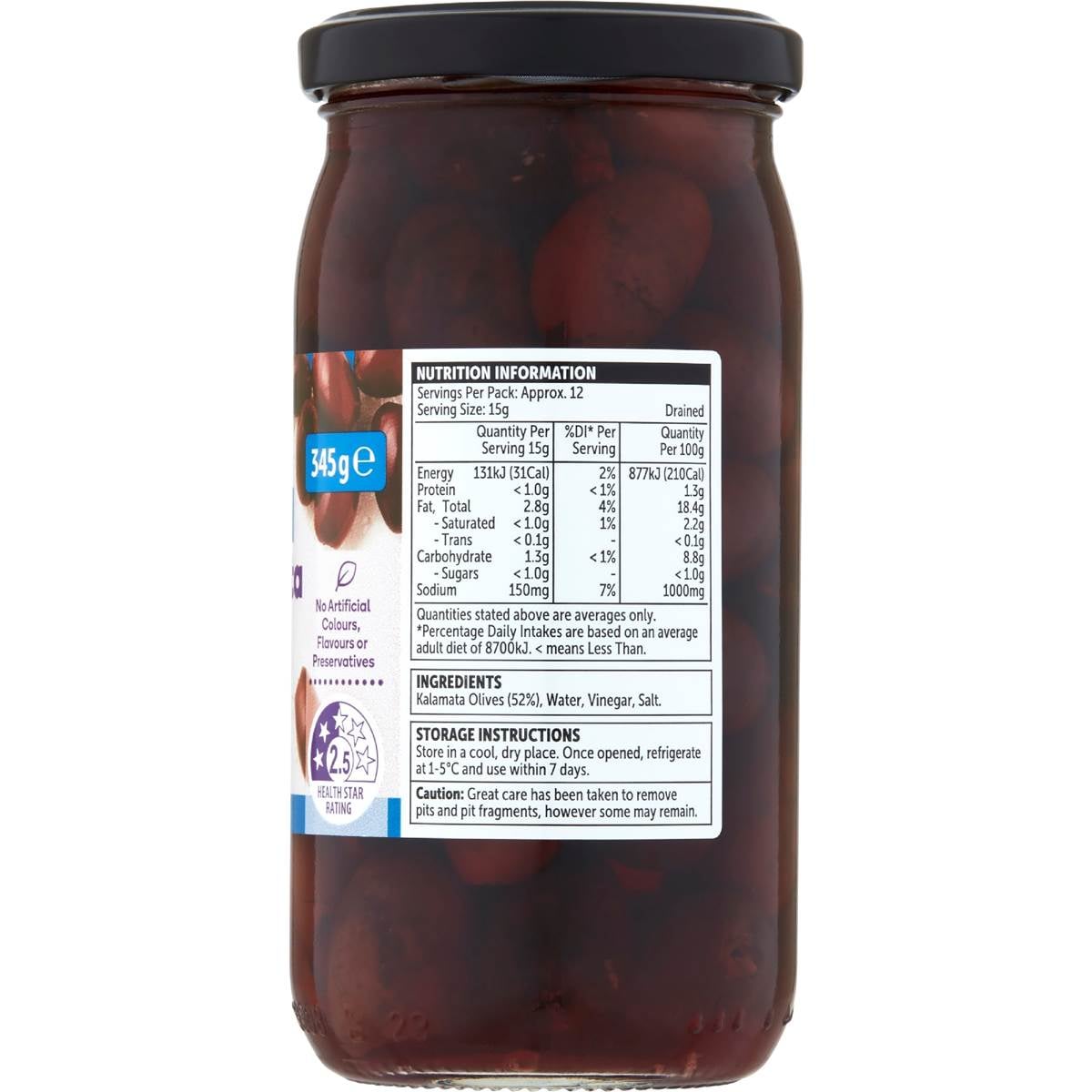 Woolworths Pitted Kalamata Olives 345g Woolworths