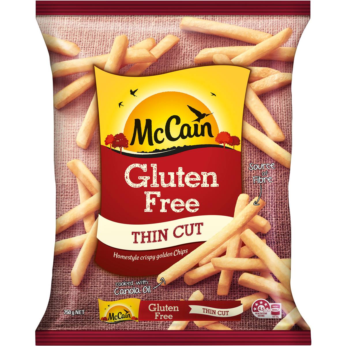 Mccain Gluten Free Potato Chips 750g Woolworths