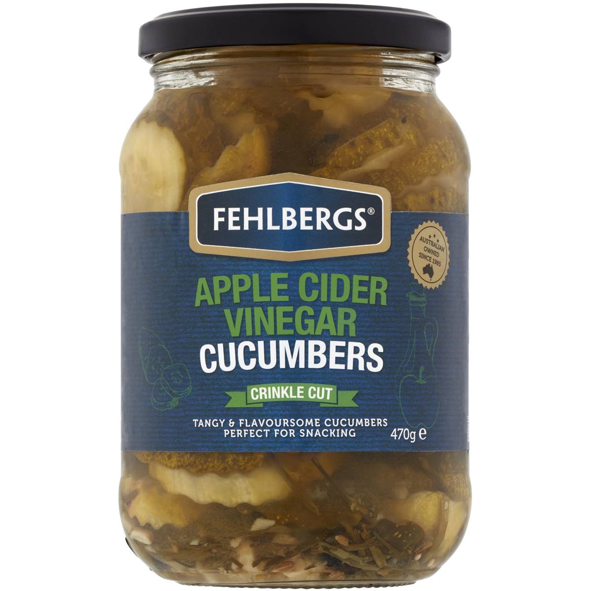 Fehlbergs Apple Cider Vinegar Cucumbers 470g Woolworths