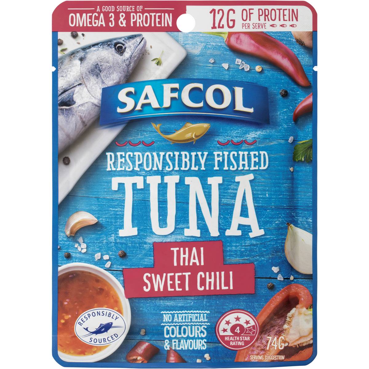 Safcol Tuna Thai Sweet Chilli 74g Woolworths