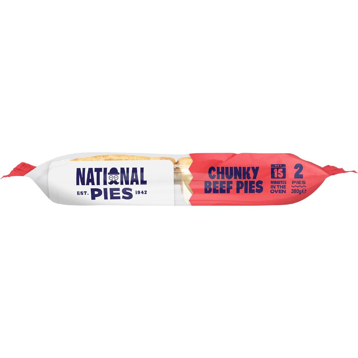 National Pies Chunky Beef Pies 2 Pack Woolworths