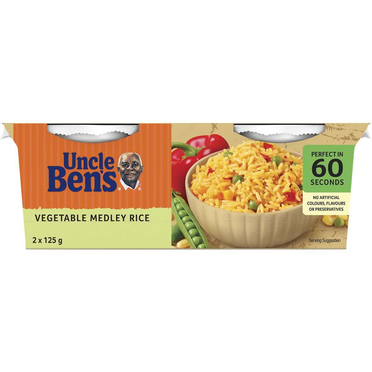 Uncle Ben's Veg Medley Rice Cup 125g X2 Pack | Woolworths
