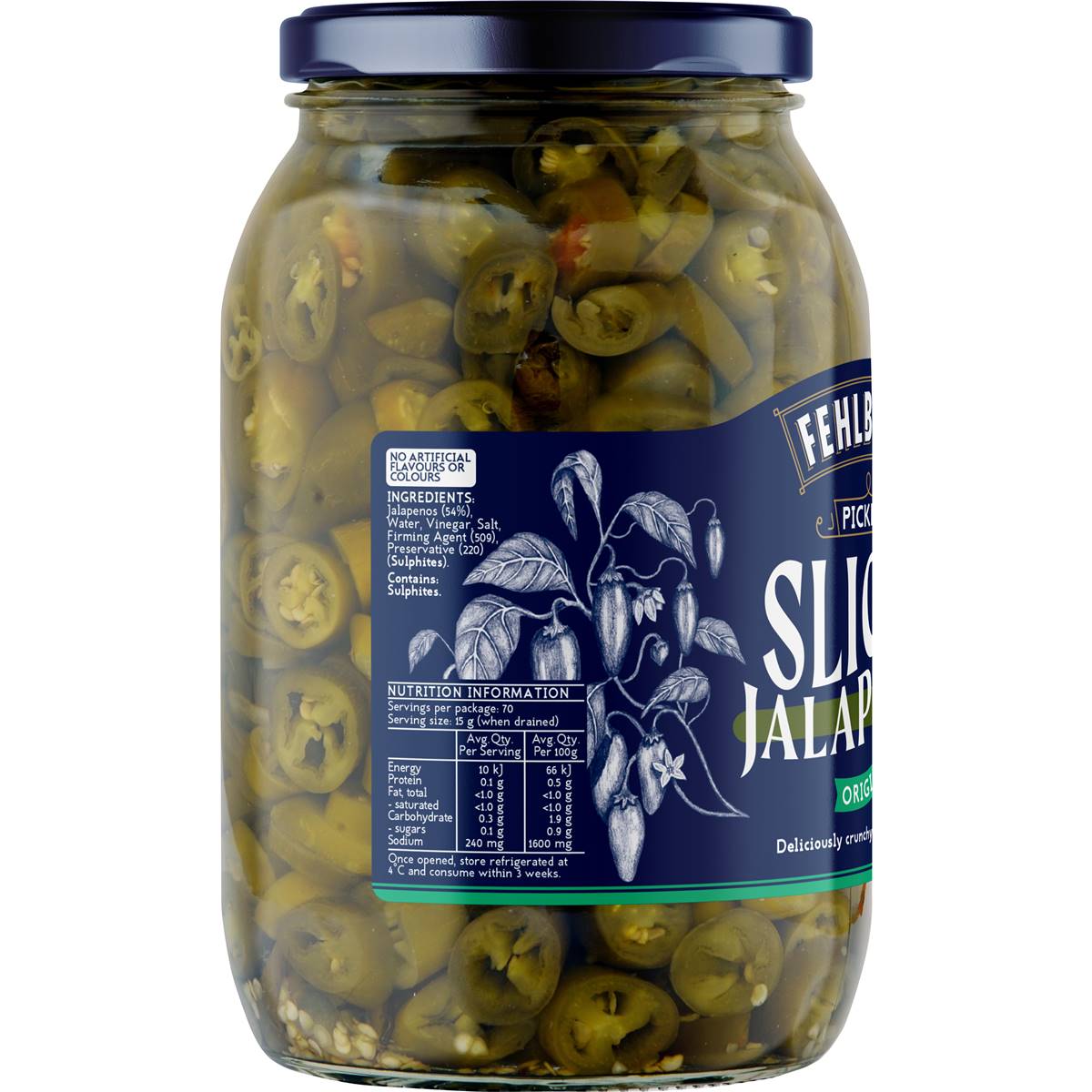 Fehlbergs Sliced Jalapenos 1.95kg Woolworths