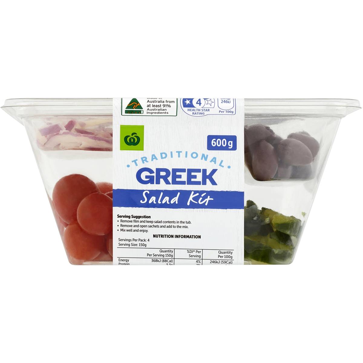 Woolworths Greek Salad Kit 600g | Woolworths