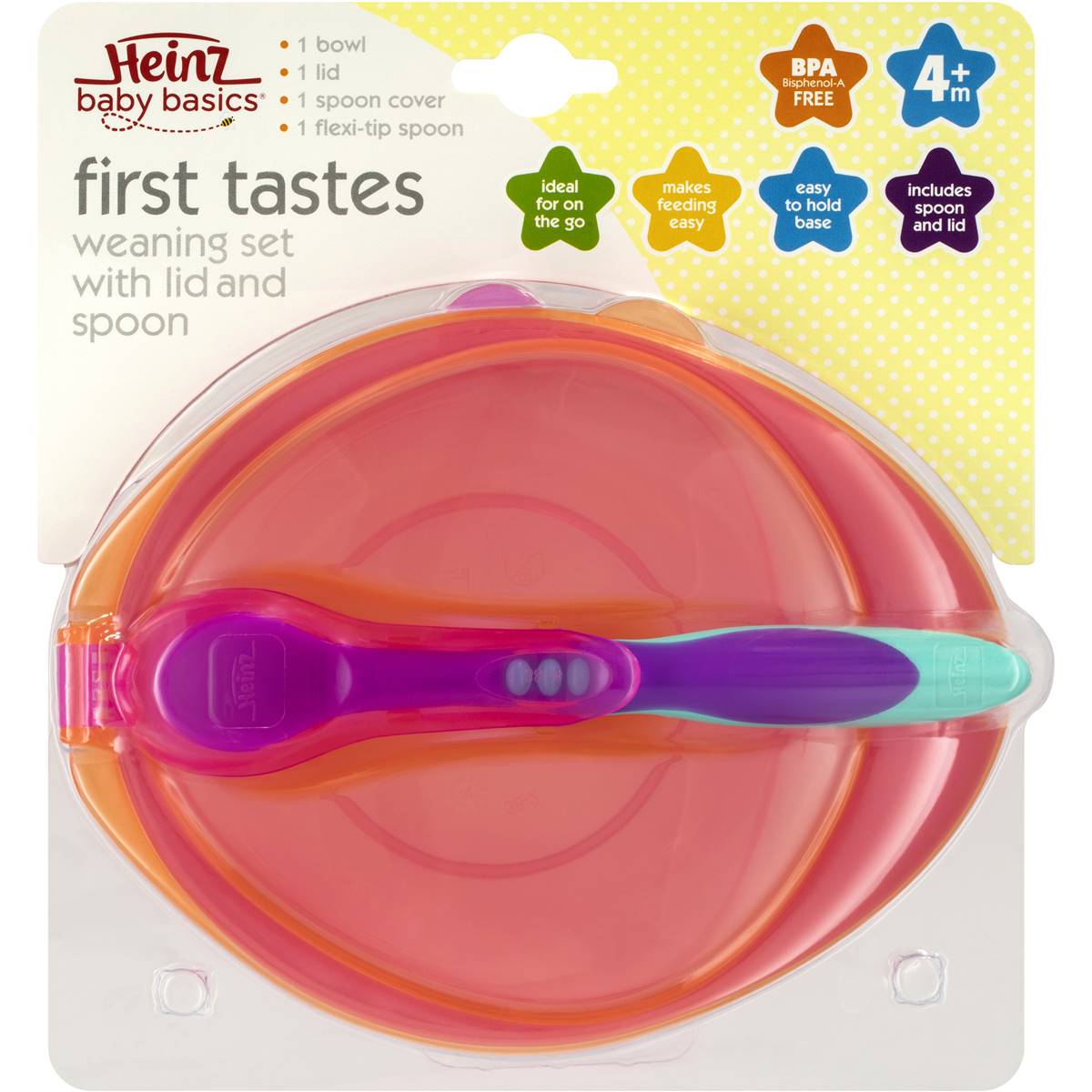 Heinz Baby Basics Weaning Set With Lid & Spoon Each Woolworths