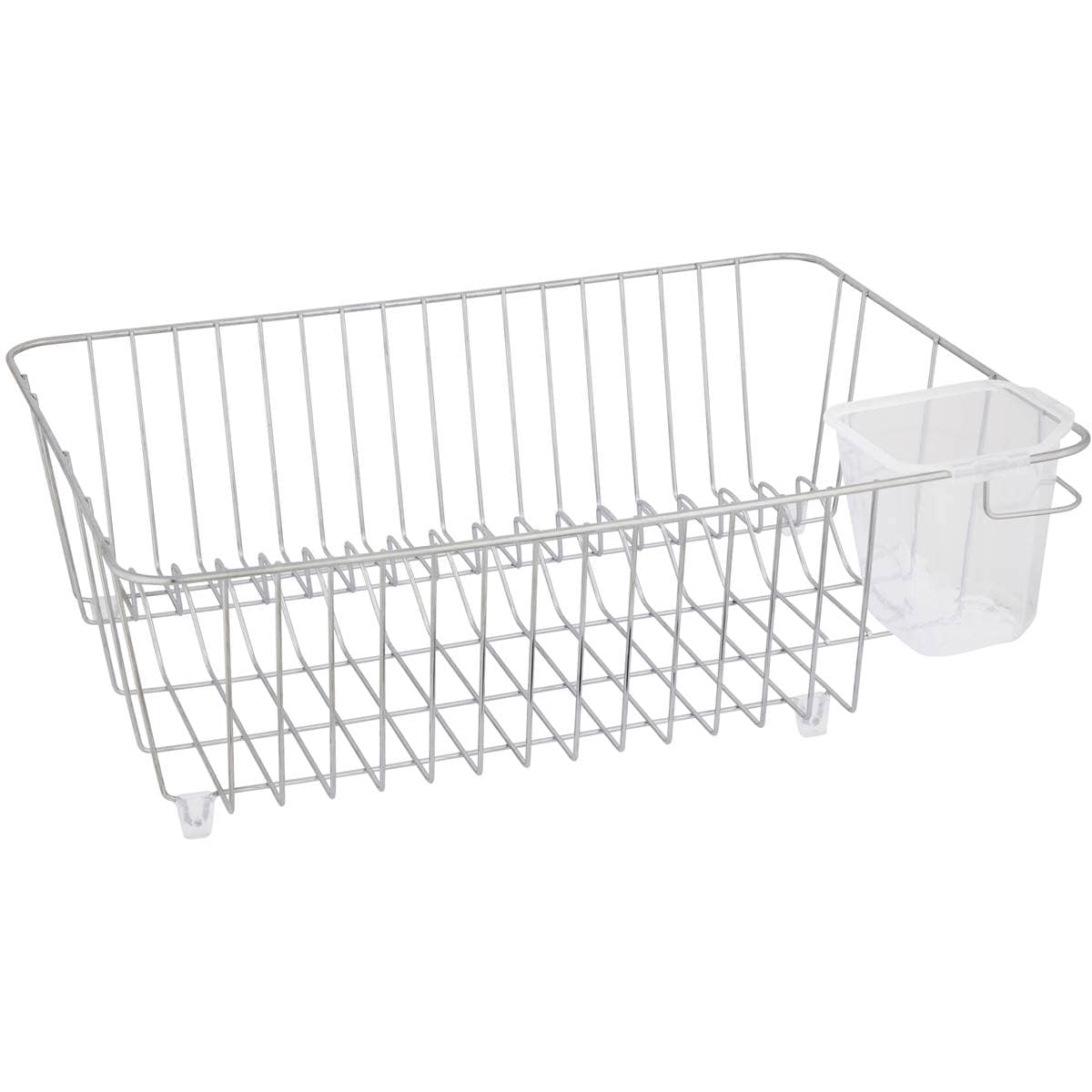 Inspire Chrome Dish Drainer With Cutlery Tray Each Woolworths
