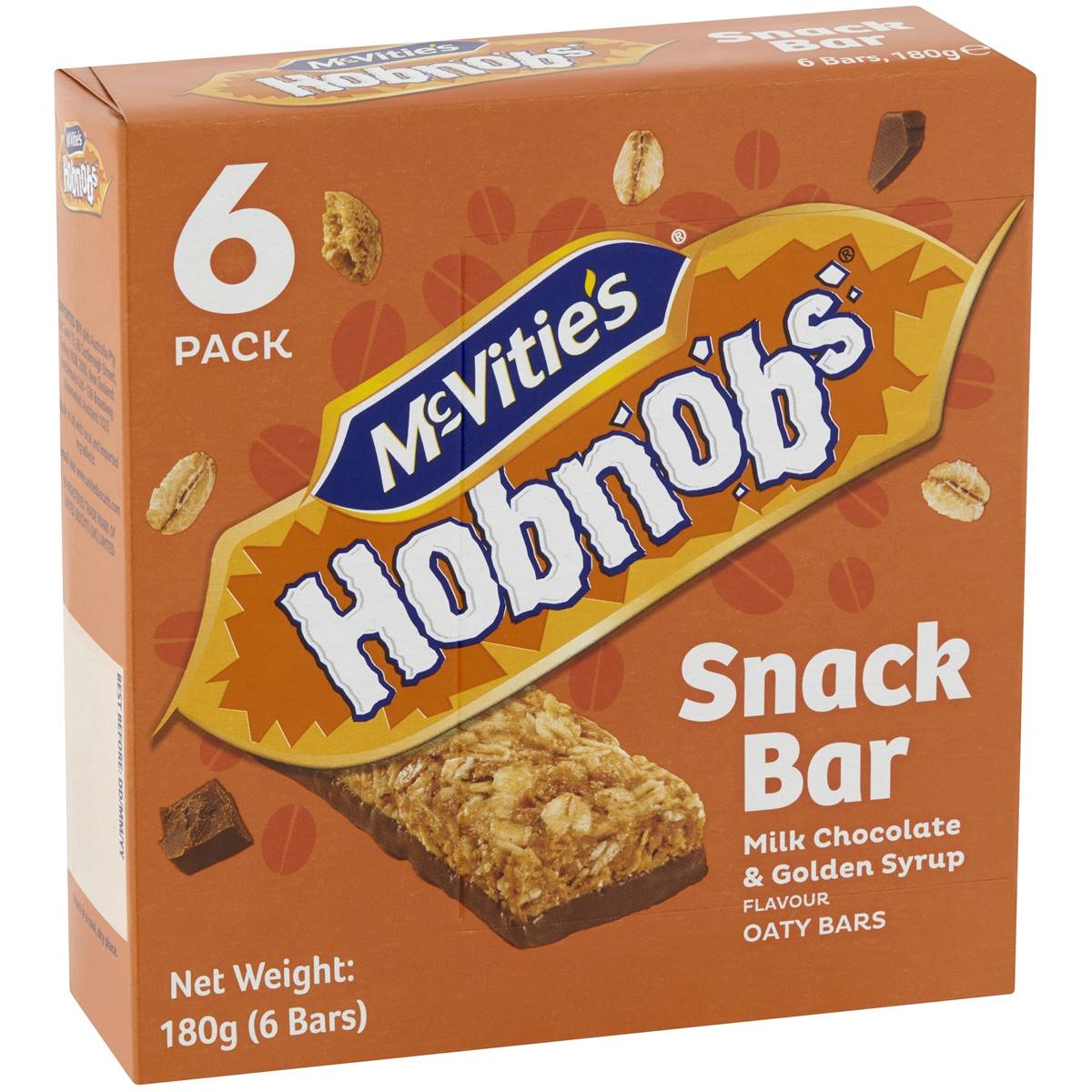Mcvitie's Hob Nob Bars Golden Syrup & Chocolate 180g Woolworths