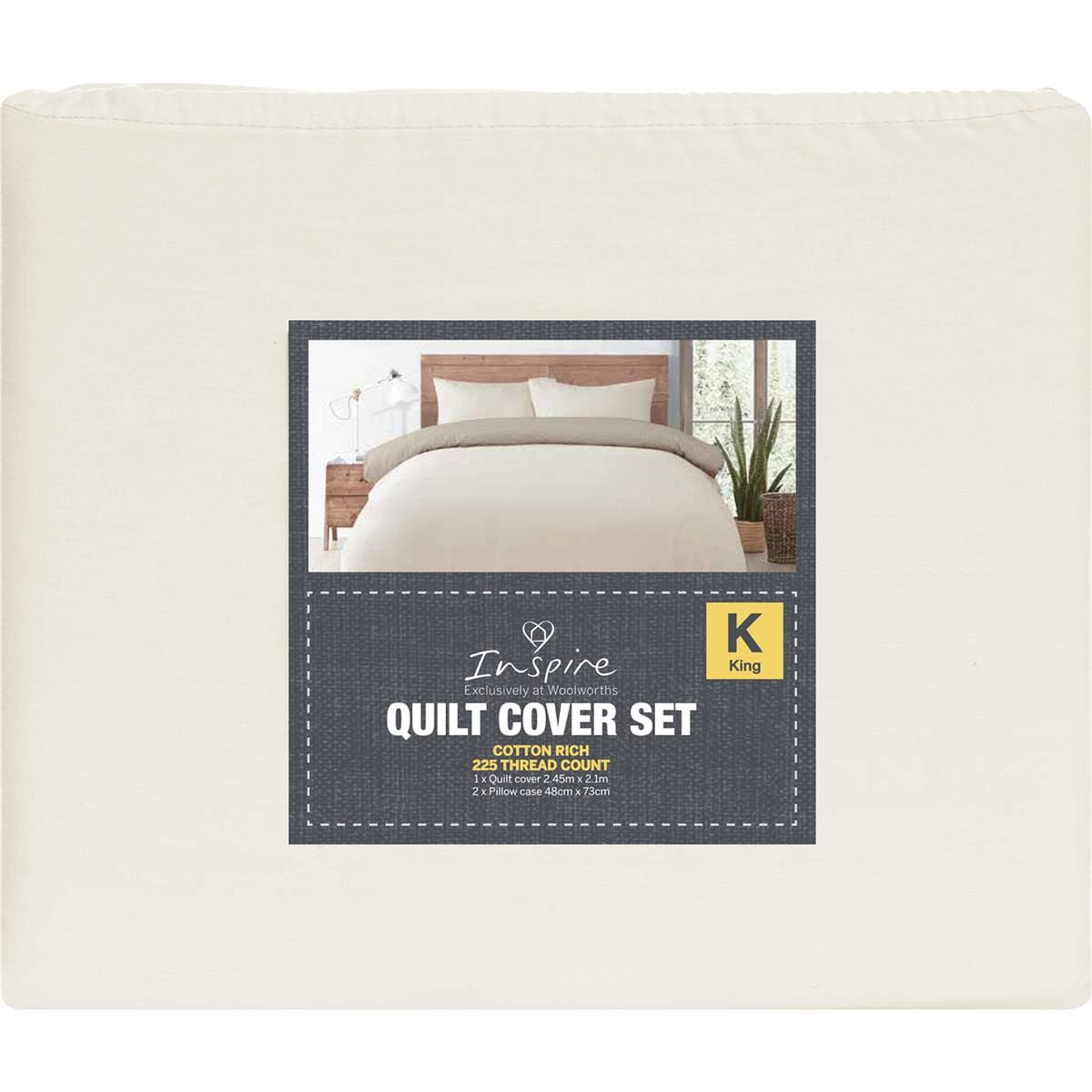 Inspire Printed Quilt Cover Set King Bed Assorted Each Woolworths