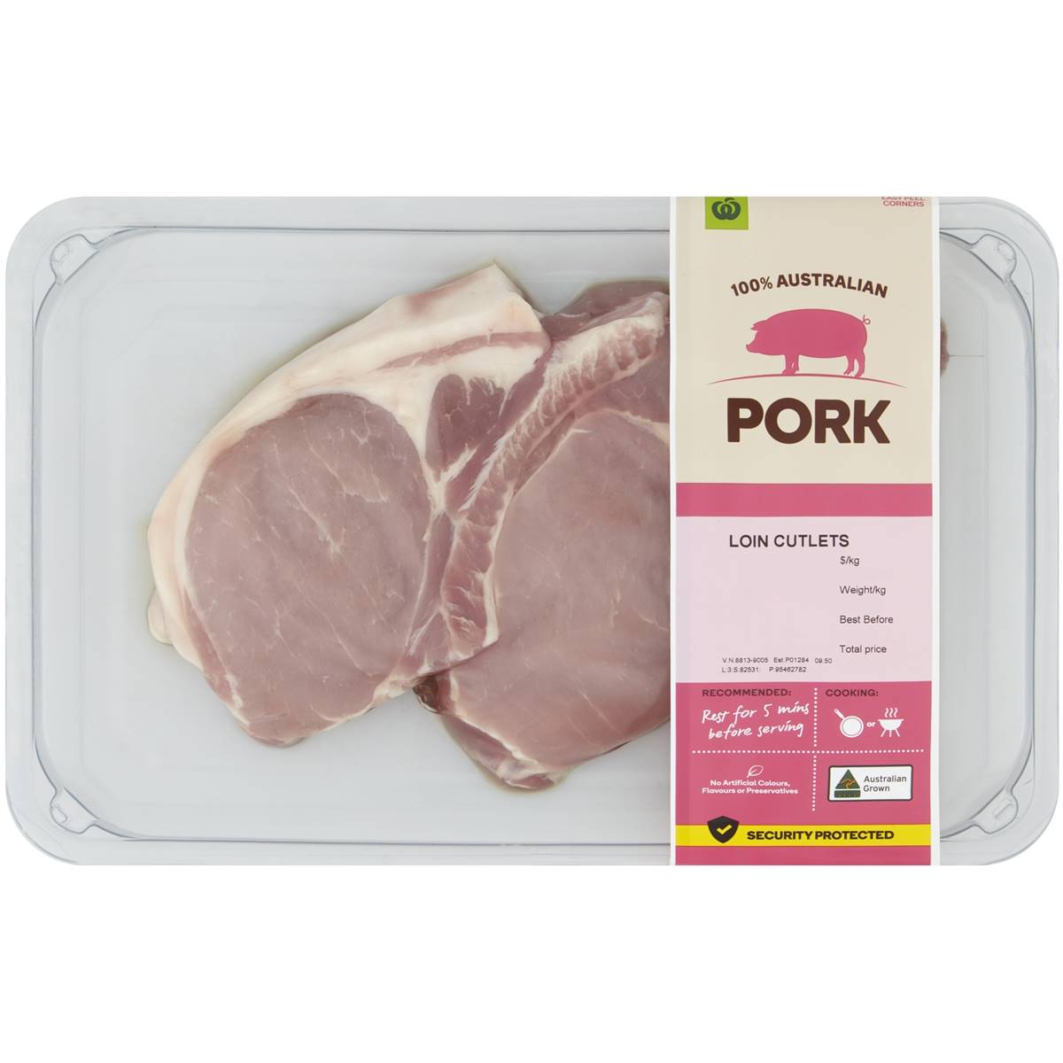 Woolworths Pork Loin Cutlets Medium 400g - 700g | Woolworths