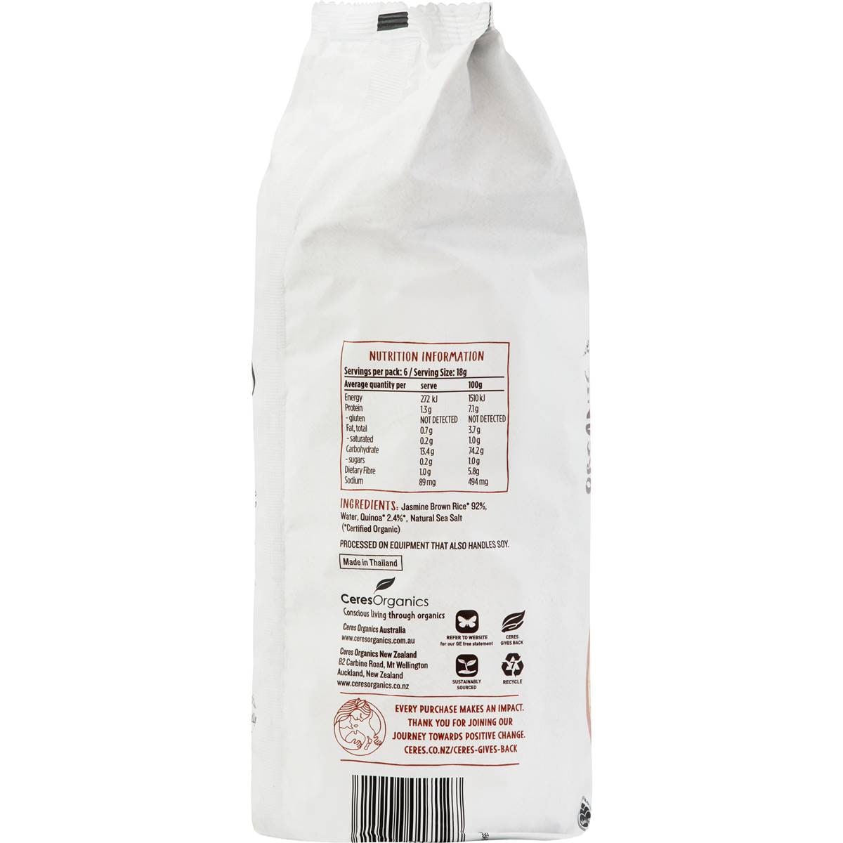 Ceres Organics Rice Cakes Quinoa 110g Woolworths