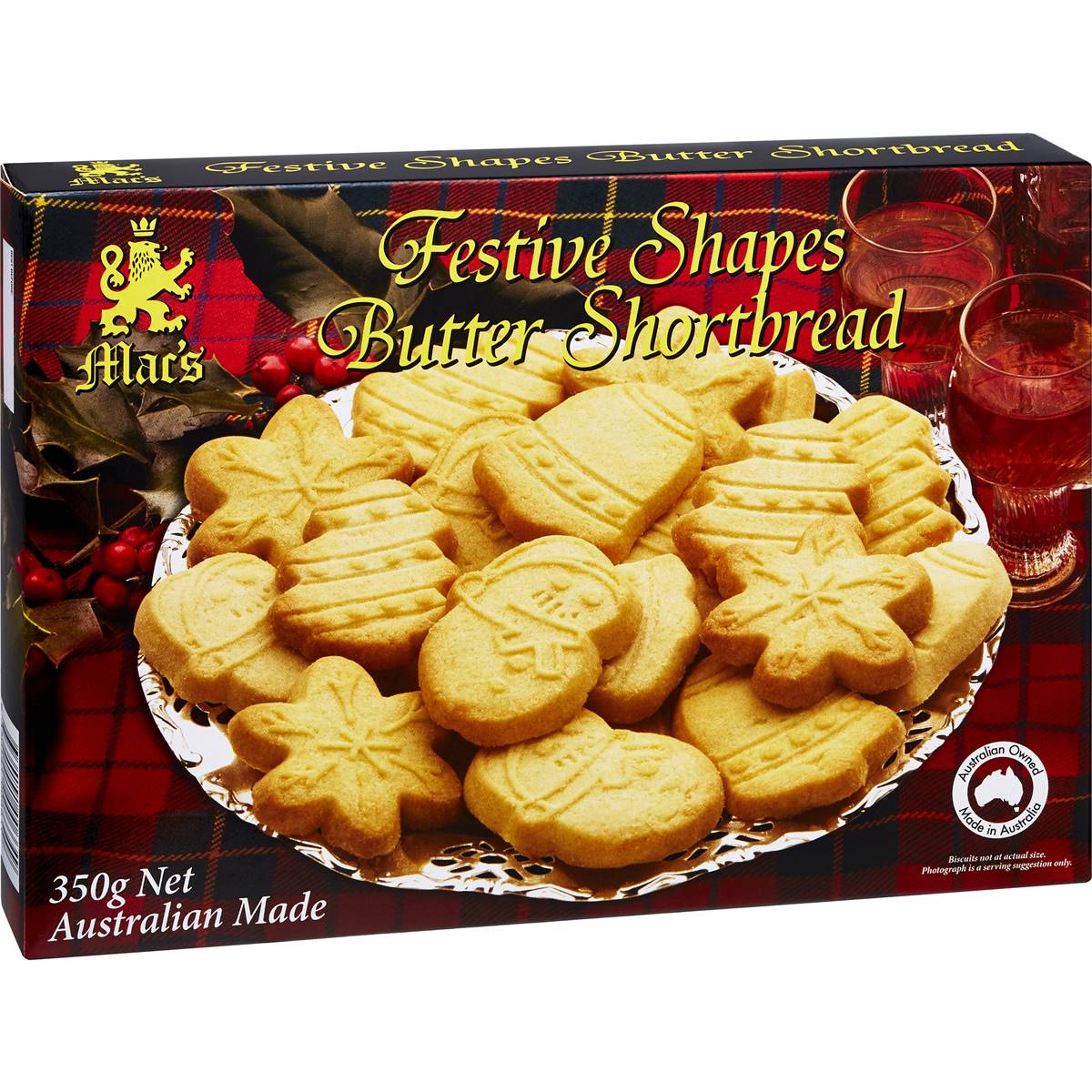 Macs Festive Shapes Shortbread 350g | Woolworths