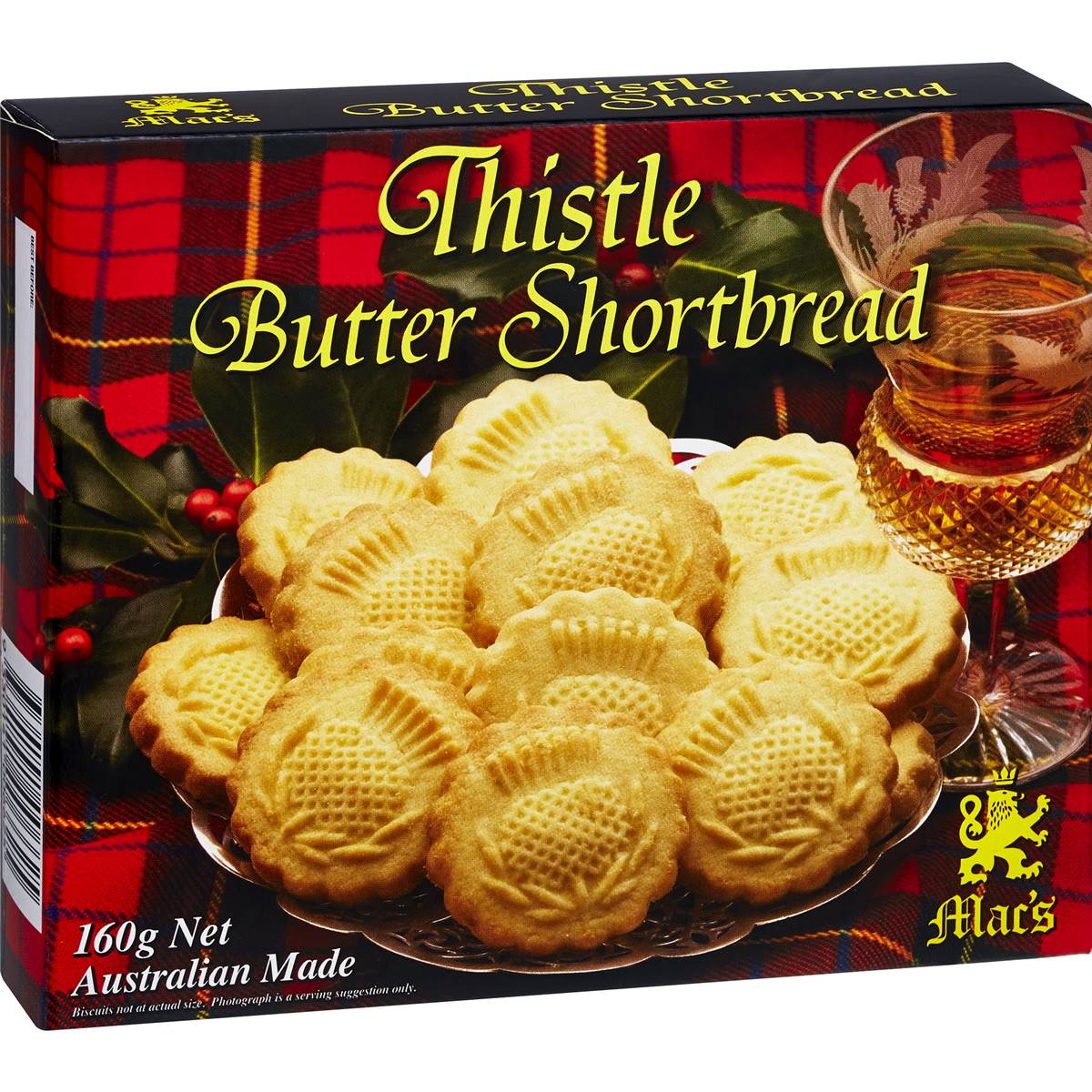 Macs Thistle Butter Shortbread 160g 