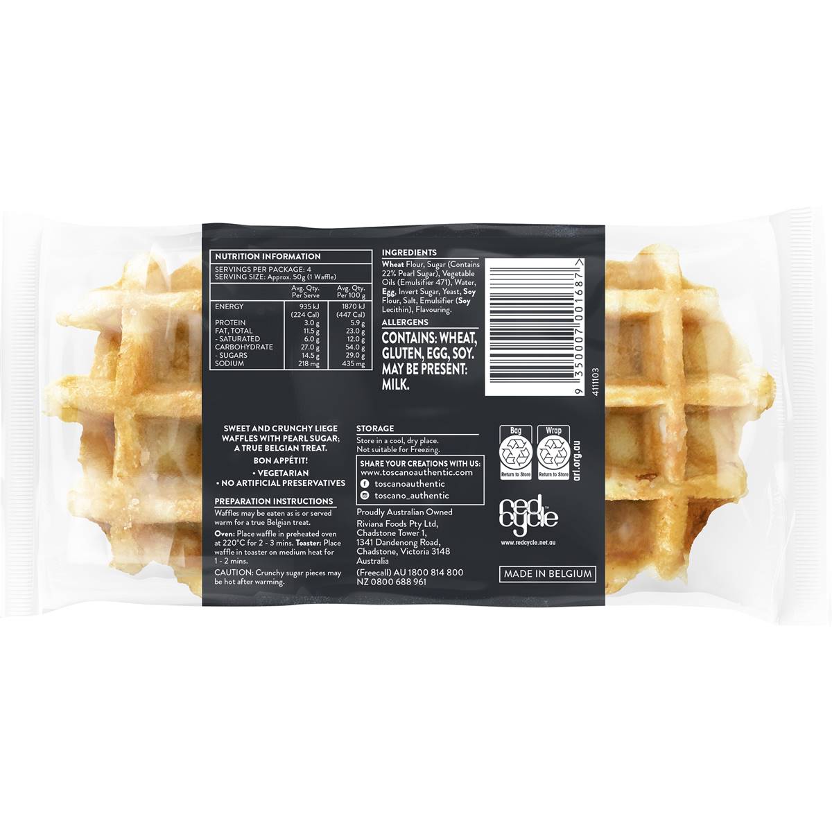 Toscano Mini Waffle G Woolworths