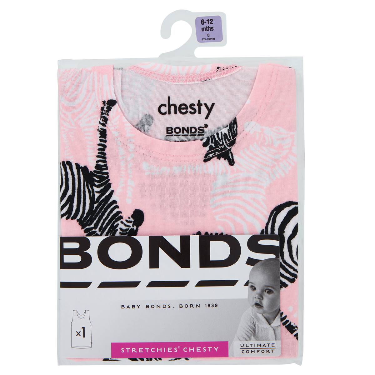 Bonds Baby Stretchy Chesty Girl Size 000 To 2