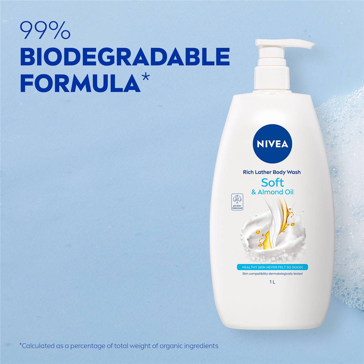 Nivea Rich Lather Soft & Almond Oil Body Wash & Shower Gel 1l Woolworths