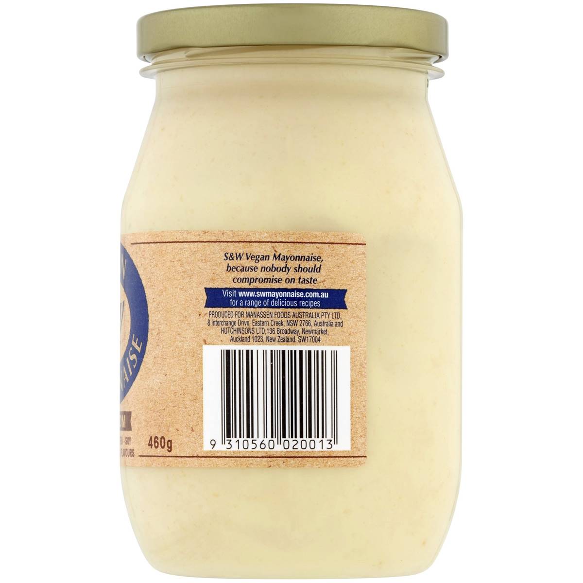 S&w Vegan Mayonnaise 460g Woolworths