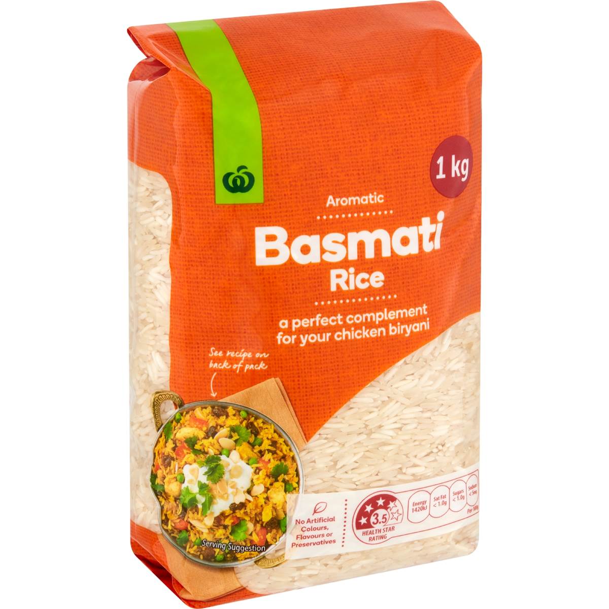Woolworths Basmati Rice 1kg Woolworths