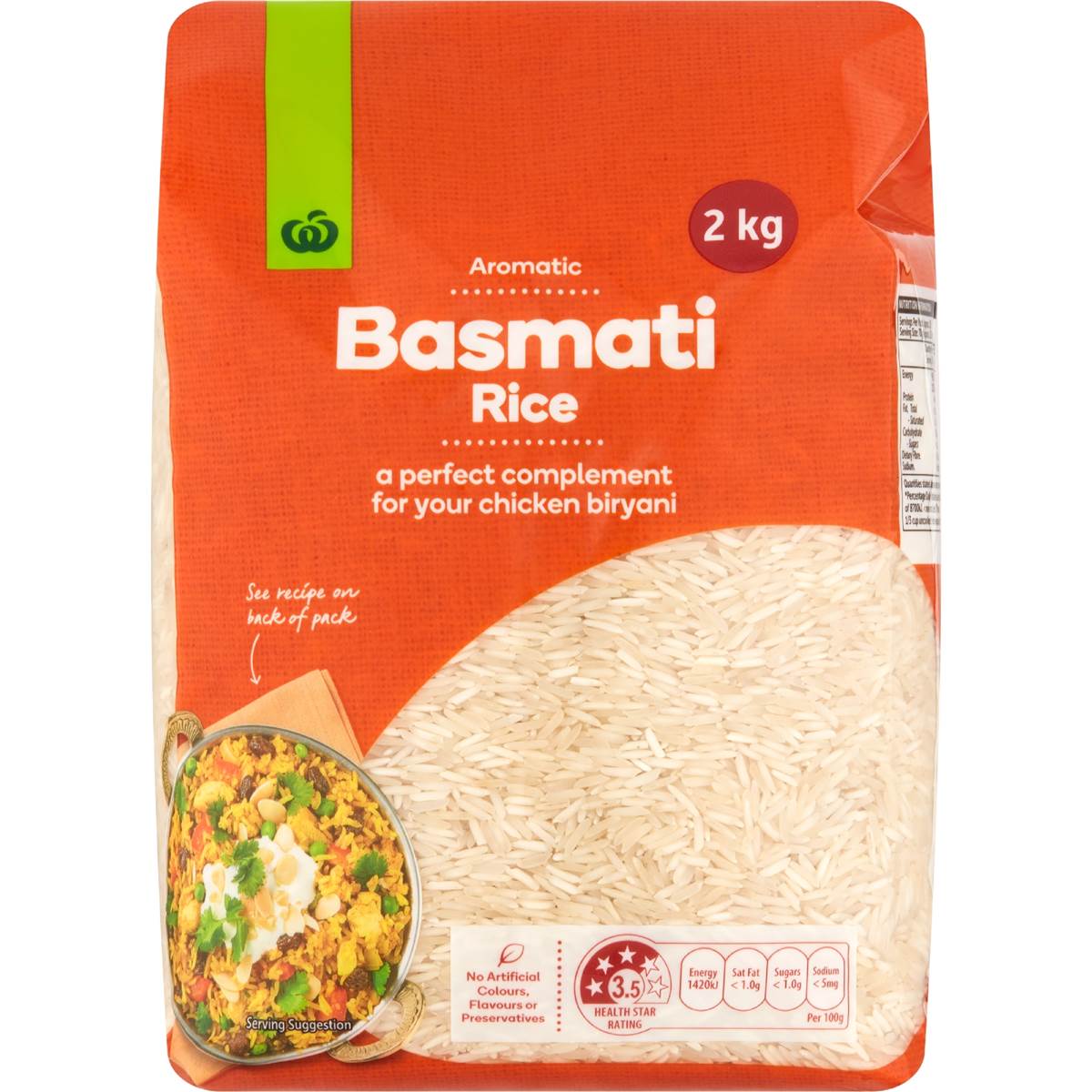 Woolworths Basmati Rice 2kg Woolworths