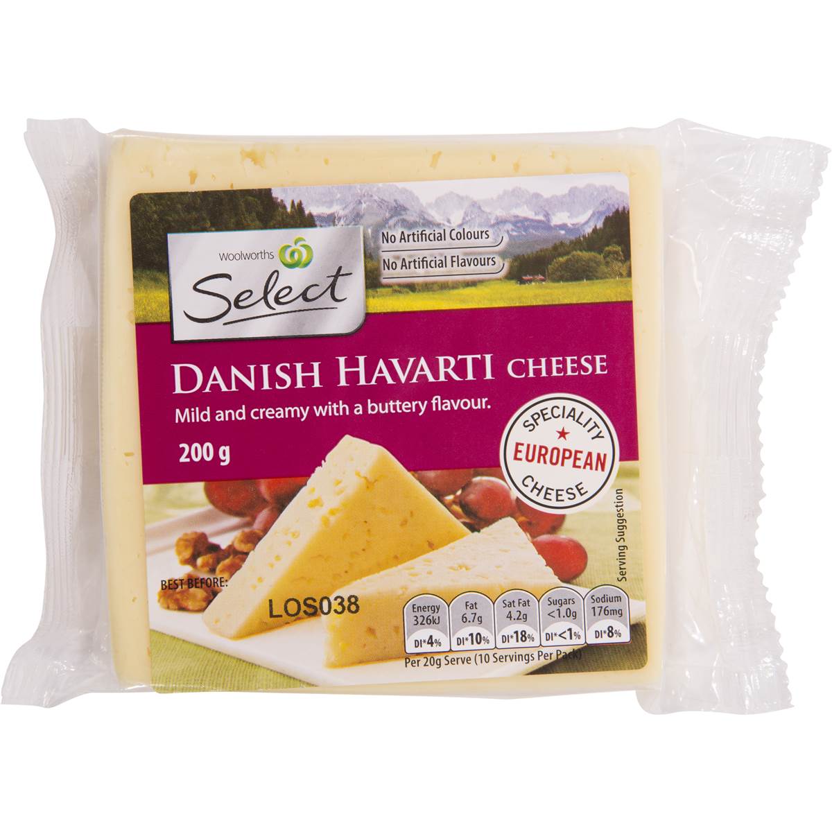 Woolworths Danish Havarti Cheese 200g Woolworths