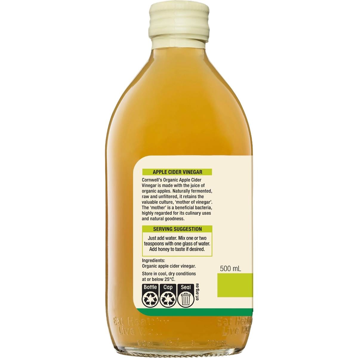 Cornwell's Organic Apple Cider Vinegar 500ml Woolworths
