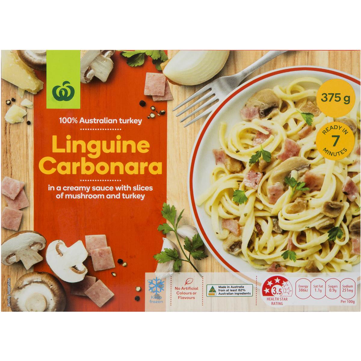 Woolworths Linguine Carbonara 375g Woolworths
