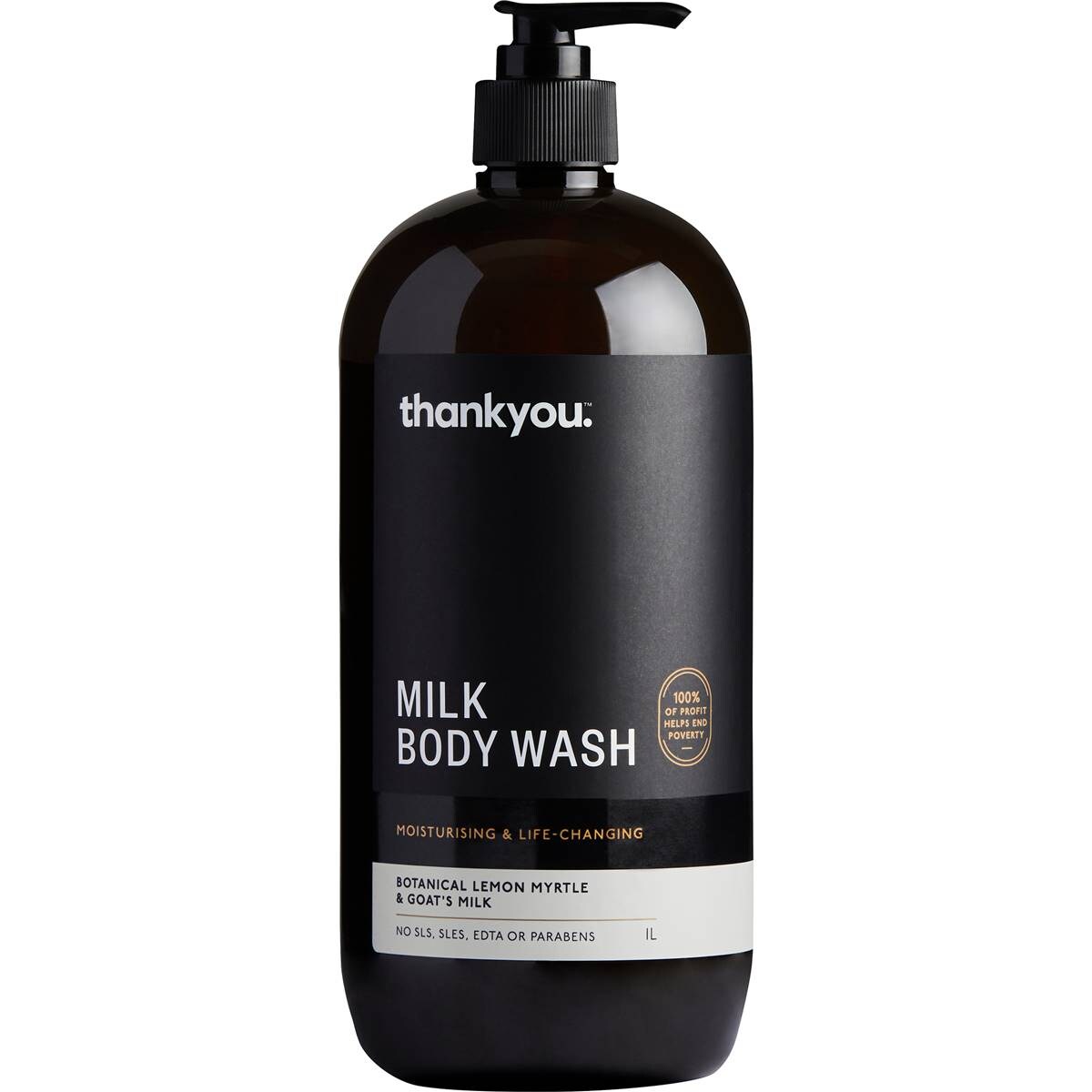 Thankyou. Milk Body Wash Botanical Lemon Myrtle & Goat's Milk 1l