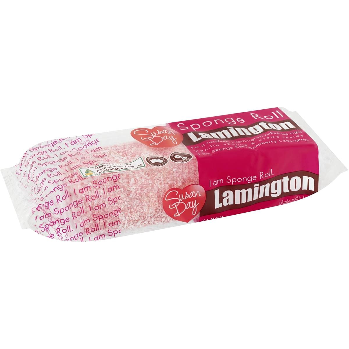 Susan Day Raspberry Creme Lamington Roll 300g Woolworths