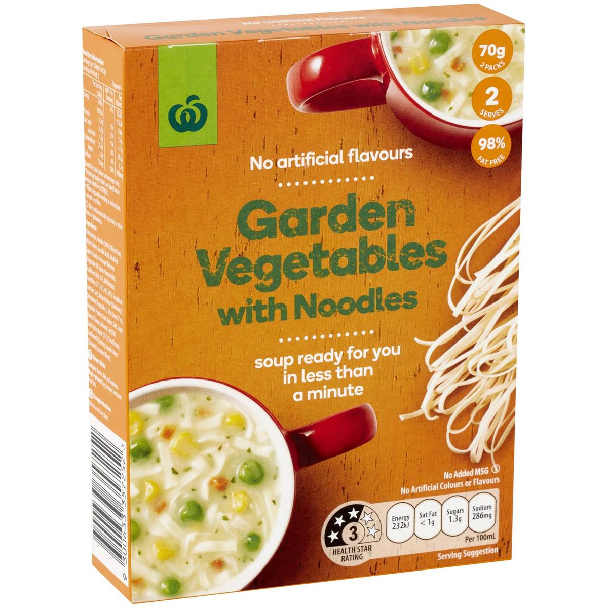 Woolworths Instant Soup Garden Vegetable With Noodles 70g Woolworths