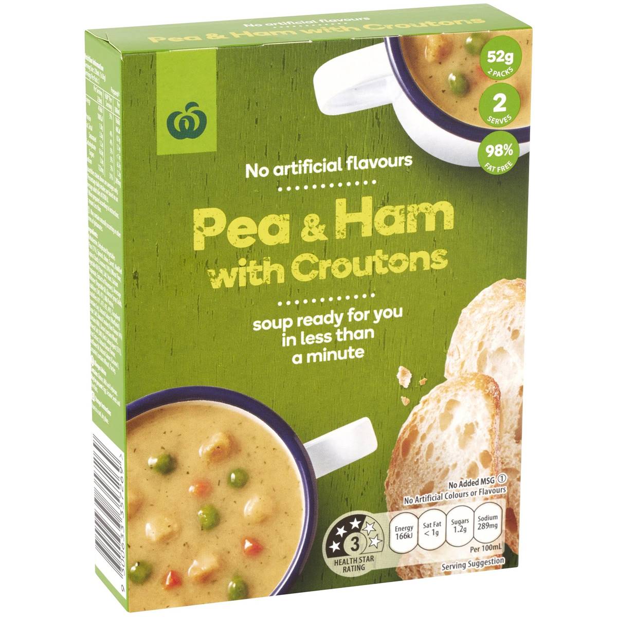 Woolworths Instant Soup Pea & Ham With Croutons 52g Woolworths