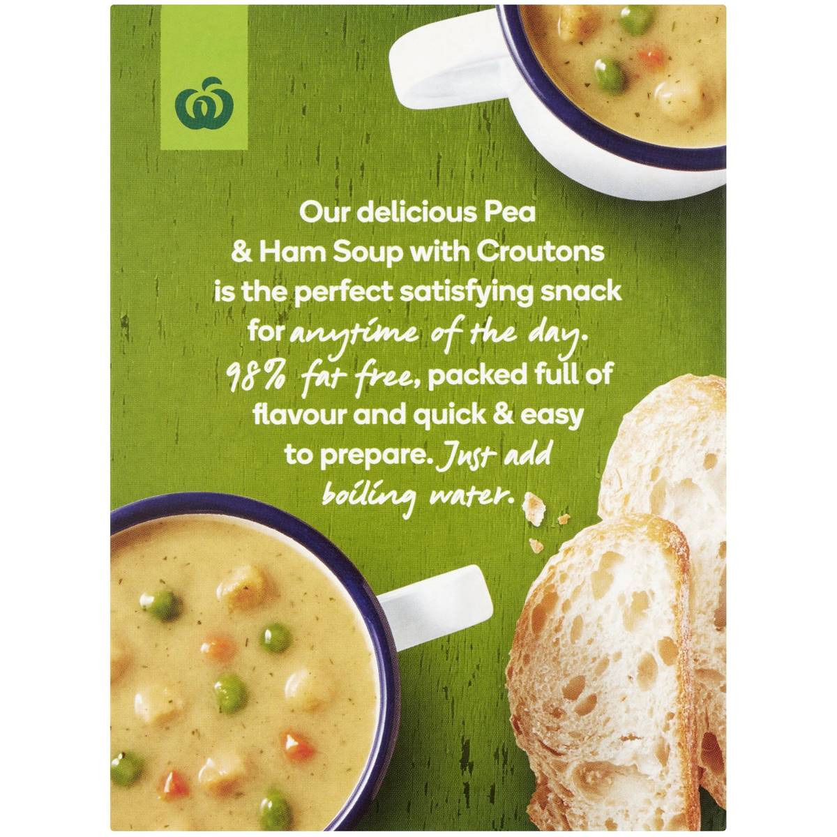 Woolworths Instant Soup Pea & Ham With Croutons 52g Woolworths