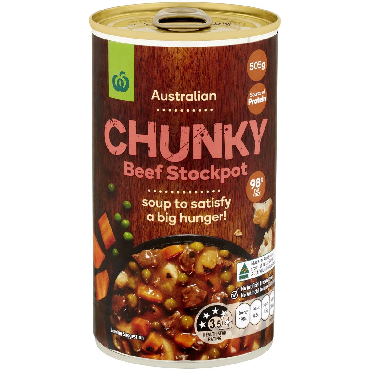 Woolworths Canned Soup Chunky Beef Stockpot 505g Woolworths