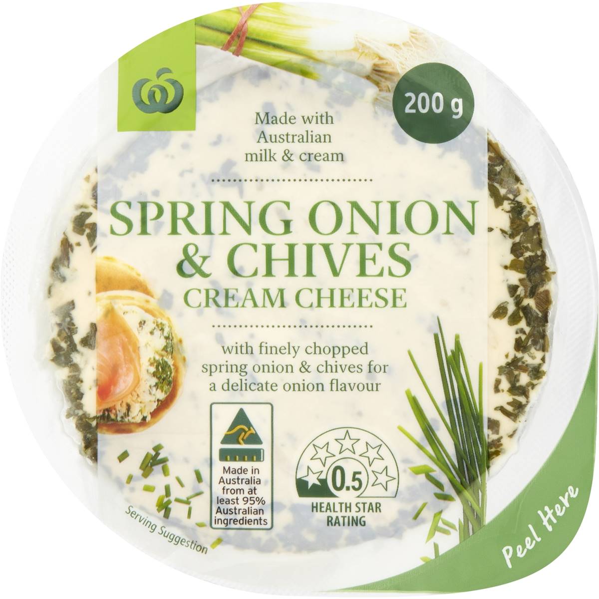 Woolworths Spring Onion And Chive Cream Cheese 200g Woolworths