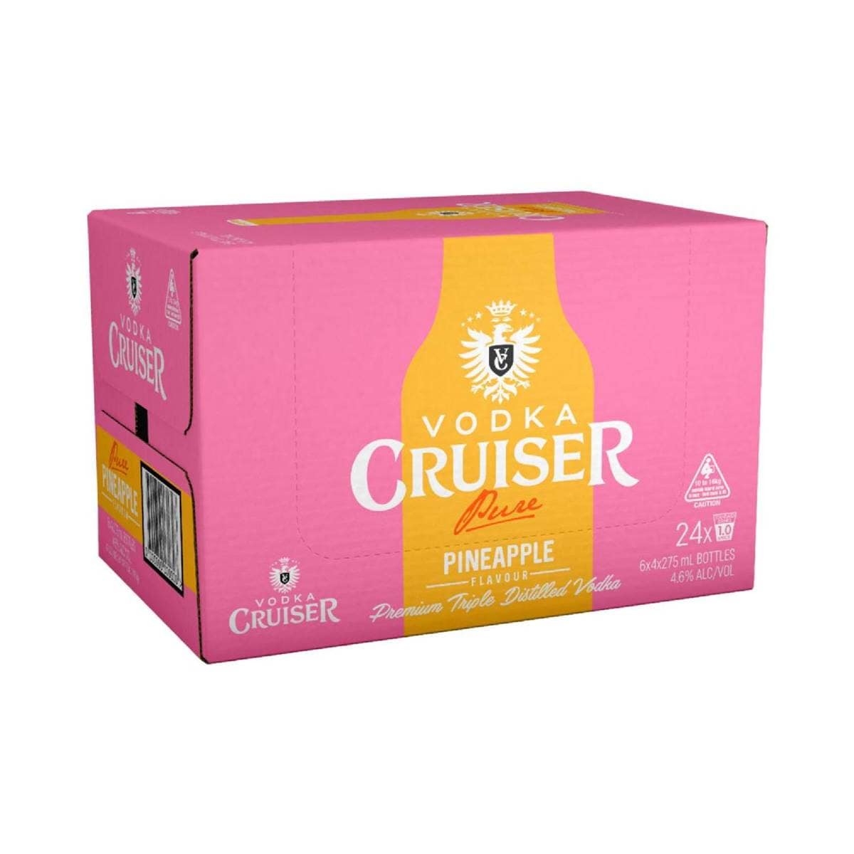 Vodka Cruiser Pure Pineapple 275ml X24 Case Woolworths