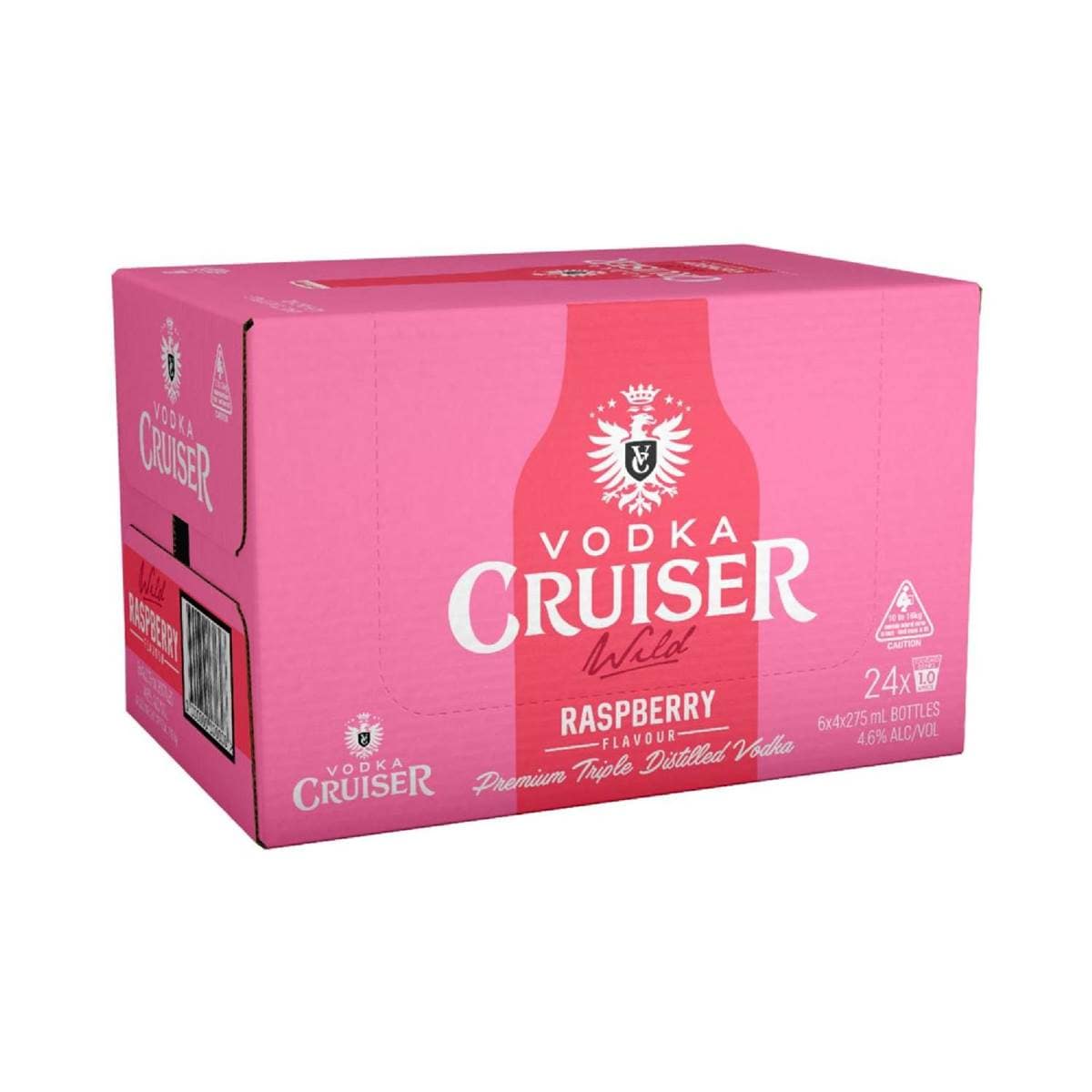 Vodka Cruiser Wild Raspberry 275ml X24 Case Woolworths