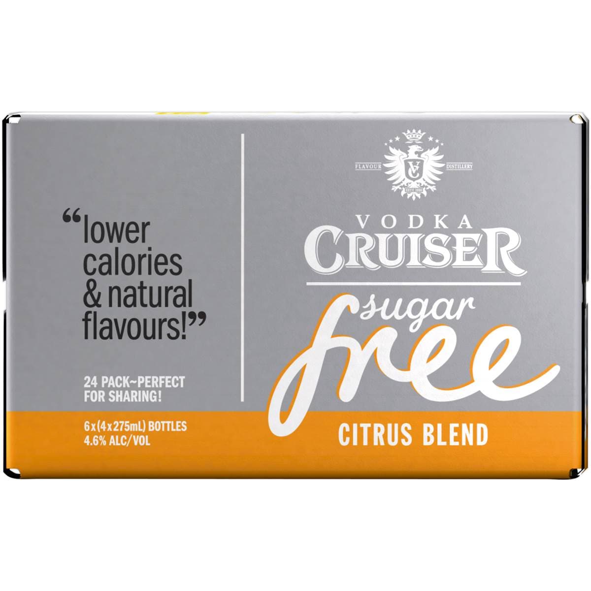 Vodka Cruiser Sugar Free Citrus Blend 24x275ml Woolworths