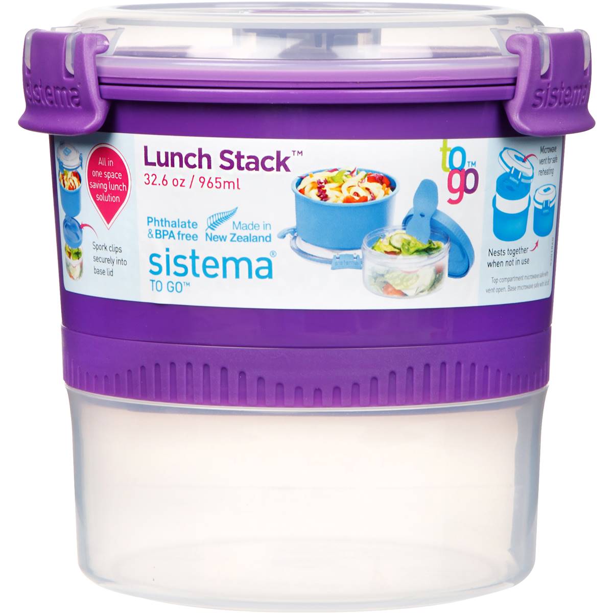 Sistema To Go Lunch Stack Assorted 965ml | Woolworths