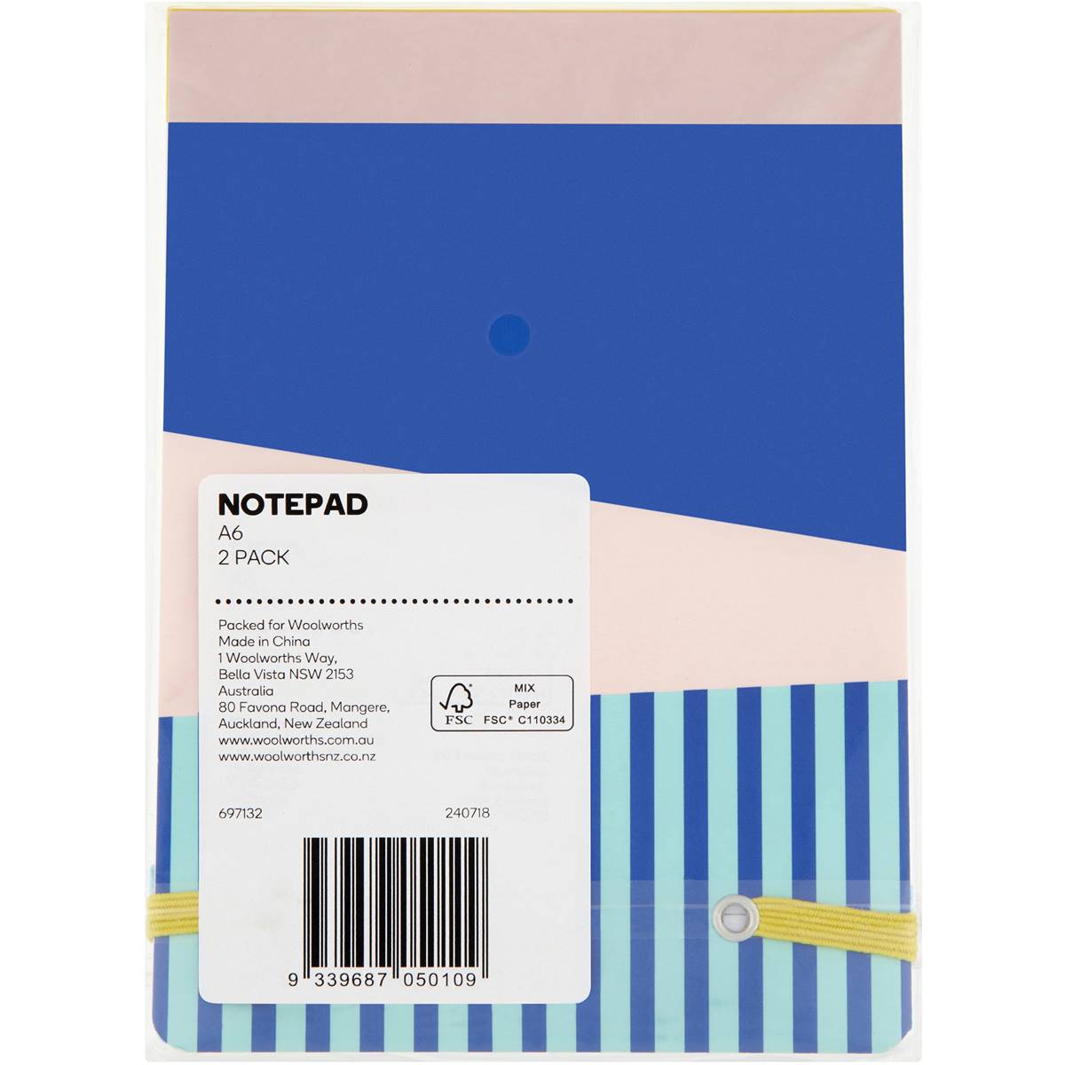 Woolworths Notepad A6 2 Pack Woolworths