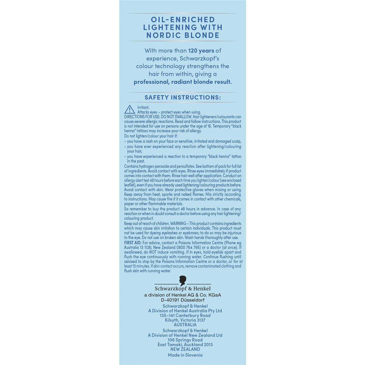 Schwarzkopf Nordic Blonde M1 Streaking Kit Each Woolworths