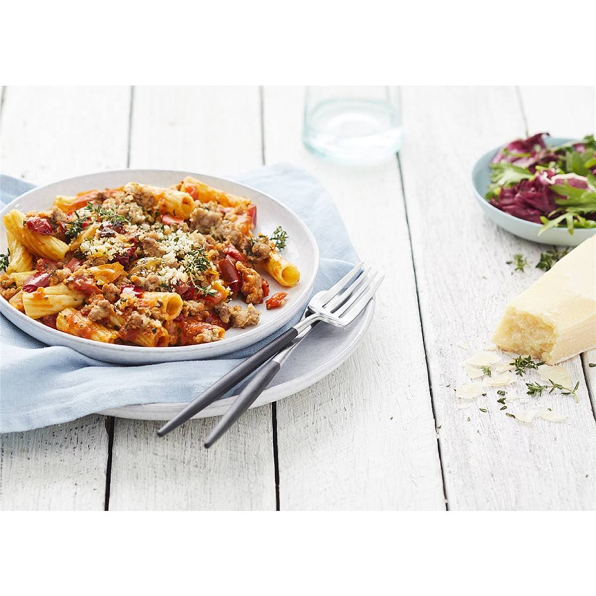 Woolworths Rigatoni Pasta With Pork Roast Caps & Herb Crumb Chilled