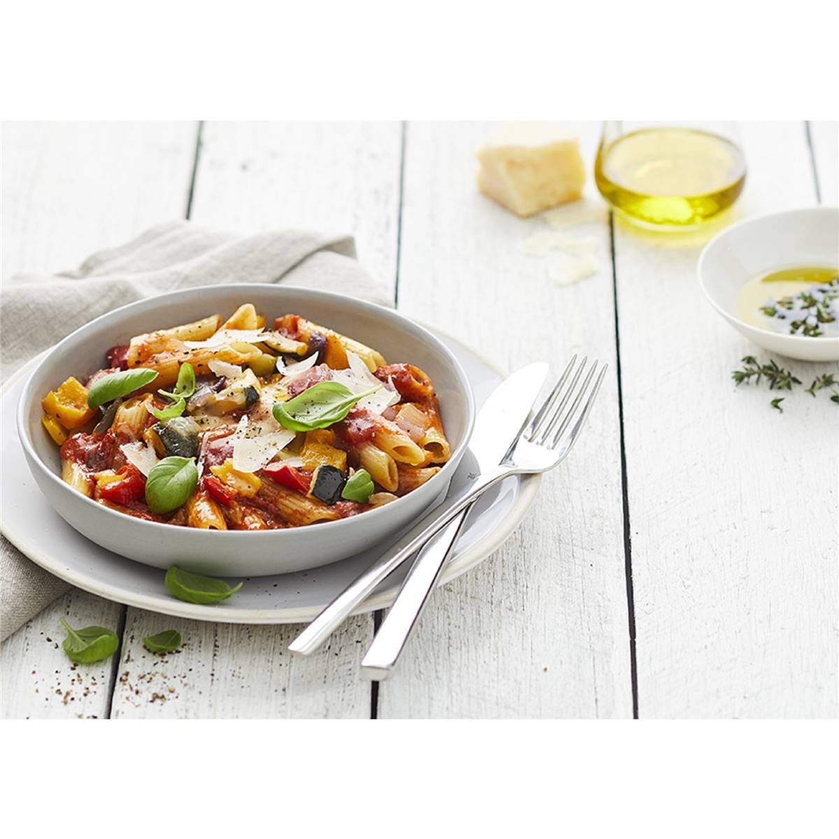 Woolworths Roasted Vegetables Penne Pasta & Parmesan Chilled Meal 350g Woolworths